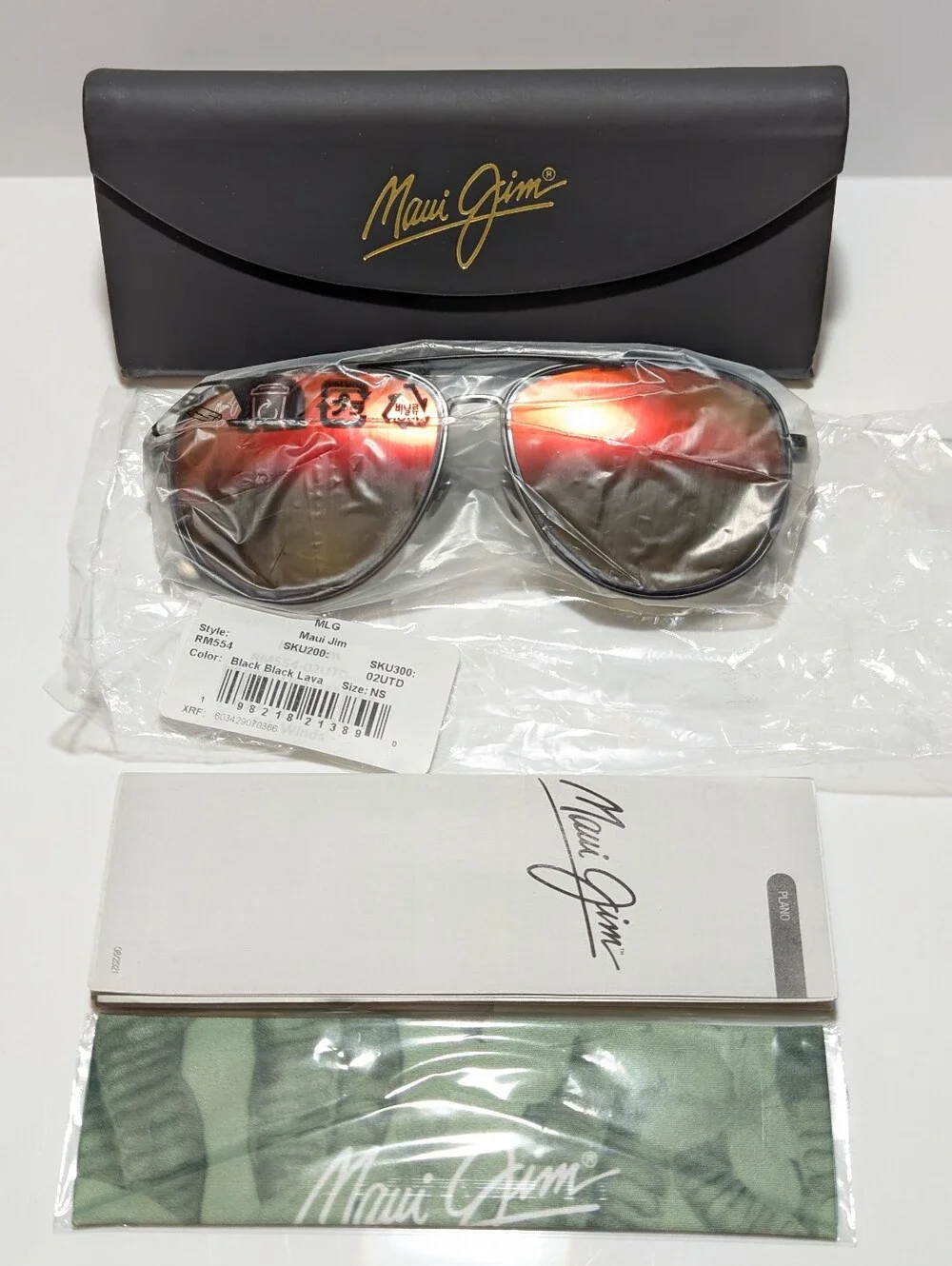 NEW Maui Jim Fair Winds Dark Gunmetal Polarized Hawaii Lava Sunglass RM554-02UTD